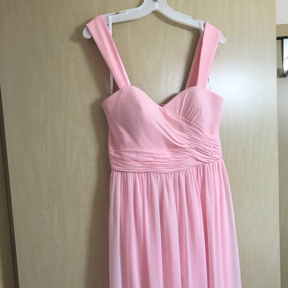 Baby pink sweetheart neckline formal dress